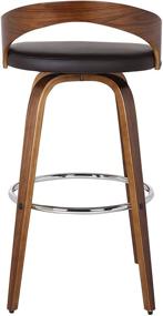 img 2 attached to 🪑 Armen Living LCSOBABRWA26 Sonia Barstool: 26"H, Polyurethane Upholstery, Walnut Wood Finish in Brown