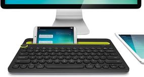 img 1 attached to 💻 Восстановленная клавиатура Logitech K480 Multi-Device Bluetooth для компьютеров, планшетов и смартфонов, черная - 920-006342
