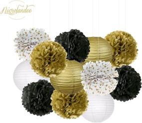 img 1 attached to 🎉 Stunning NICROLANDEE Black and Gold Party Decorations for a Memorable 2022 New Year Celebration, Wedding, Birthday, Prom!