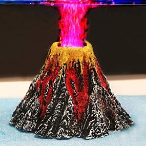 img 4 attached to 🌋 Enhanced Aquarium Volcano Kit by Uniclife with Air Stone Bubbler for Fish Tank Decor