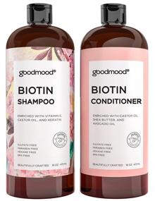 img 4 attached to 🌱 Optimal Hair Growth Shampoo and Conditioner with DHT Blockers - GoodMood Biotin Formula for Men and Women, Effective Hair Loss Treatment