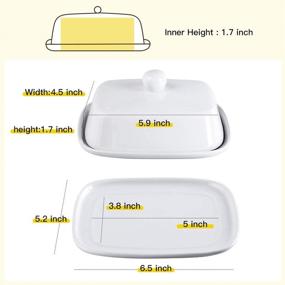 img 2 attached to Sleek Ceramic Butter Dish with Yelife Porcelain Handle: A Stylish Kitchen Essential