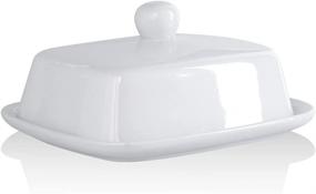 img 4 attached to Sleek Ceramic Butter Dish with Yelife Porcelain Handle: A Stylish Kitchen Essential