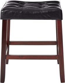 img 3 attached to 🪑 Crown Mark 2787 Kent Saddle Chair: Stylish Black Chairs, Sold in Boxes of 2