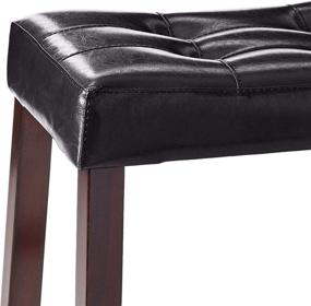 img 1 attached to 🪑 Crown Mark 2787 Kent Saddle Chair: Stylish Black Chairs, Sold in Boxes of 2