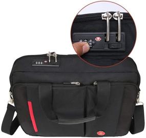 img 3 attached to 🔒 Omnpak Laptop Briefcase: Secure Combination Lock, Anti-Theft Office Bag for Men and Women, Water-Repellent Gaming and Business Satchel