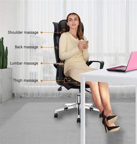 img 2 attached to 🪑 FIVE S FS8816 Massage Seat Cushion: Heat & Nodes Massager for Neck, Back, Lumbar - Home & Office Comfort (Black)