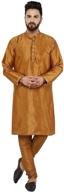 👔 indian wedding bollywood men's clothing - golden pyjama with sleep & lounge option logo