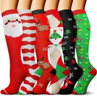 christmas compression socks women pairs logo