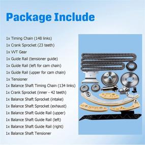 img 3 attached to ECCPP Engine Timing Chain Kit: Replacement Timing Parts for 2008-2015 Chevrolet 🛠️ Malibu Equinox Buick L4 2.0L 2.2L 2.4L - Replace # 12680750 9-4201S 9-4201SX