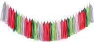 🍉 fonder mols watermelon party tassel garland diy kit balloon tail tassels: vibrant melon birthday summer party decorations (pack of 30, coral fuchsia green pink polka) a24 logo