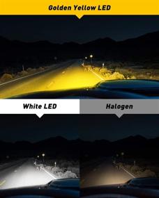 img 1 attached to 🌟 AUXITO H11 H8 H16 Лампы противотуманных фар LED, свет 3000K золотисто-желтый, улучшенная яркость на 300%, водонепроницаемость IP65, без полярности, набор из 2 шт., с высокопроизводительными чипами светодиодов CSP
