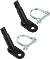 🚲 2-pack black bike trailer coupler-hitch connector/cycling adapter accessory set - bicycle trailer hitch connector attachments for kids, cargo, pet bike trailers logo