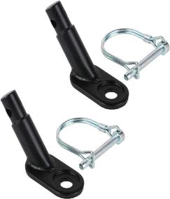 img 3 attached to 🚲 2-Pack Black Bike Trailer Coupler-Hitch Connector/Cycling Adapter Accessory Set - Bicycle Trailer Hitch Connector Attachments for Kids, Cargo, Pet Bike Trailers