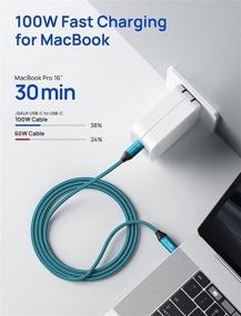 img 3 attached to 🔋 JSAUX 10ft USB C to USB C Кабель 100W - Кабель быстрой зарядки для MacBook Pro, iPad Pro, Dell XPS, Galaxy, Pixel - Зеленый.