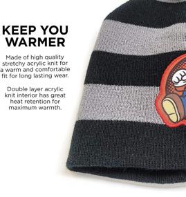 img 1 attached to 🧢 Warm & Adorable Nintendo Boys Winter Hat, Scarf, Gloves, and Mittens for Toddlers and Kids!