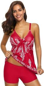 img 3 attached to Women's Clothing: SHELY Paisley Printed Tankini Swimsuit for Optimal Style and Comfort