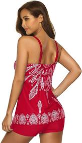 img 1 attached to Women's Clothing: SHELY Paisley Printed Tankini Swimsuit for Optimal Style and Comfort