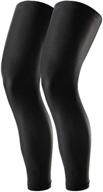 👣 compression leg sleeves for men, women & youth - basketball & football - full leg sleeves with upf 50 uv protection logo