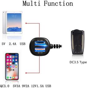 img 3 attached to 🔌 6.5ft Radar Detector Power Cord with Dual USB QC3.0 Quick Charger - Compatible with Uniden, Escort, Valentine, Beltronics, Passport, Cobra, and More (DC3.5QC3.0)