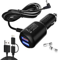 🔌 6.5ft radar detector power cord with dual usb qc3.0 quick charger - compatible with uniden, escort, valentine, beltronics, passport, cobra, and more (dc3.5qc3.0) logo