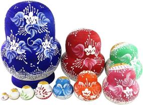 img 1 attached to Vibrant Porcelain Matryoshka Christmas Ornament