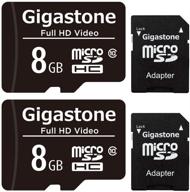 📷 gigastone 8gb 2-пак micro sd карта, full hd видео, профессиональная камера наблюдения безопасности дрона, 80mb/s micro sdhc класс 10 для улучшения seo логотип