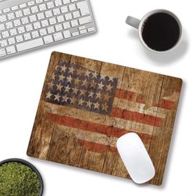 img 1 attached to Vintage American Flag Mouse Pad: Waterproof, Non-Slip Gaming Mouse Mat for Home, Office, and Travel