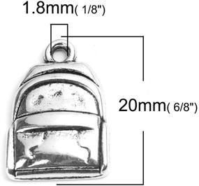 img 2 attached to JGFinds School Teacher Backpack: DIY Jewelry Making Supplies - 120 Pack Variety Mix with Chalkboard and School Bus Charms