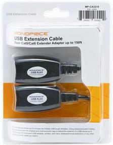 img 2 attached to 💻 Monoprice USB Extender: Reliable CAT5E/CAT6 Connection up to 150ft