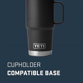 img 3 attached to YETI Rambler 20 oz Travel Mug: Stainless Steel, Vacuum Insulated - Stronghold Lid, Black