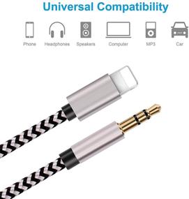 img 1 attached to Aux Cord For Phone 12/X/XS/11/11 Pro/11 Pro Max/8/8Plus/7/7Plus Aux Cable For Car 3 Portable Audio & Video