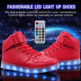 img 3 attached to Light Flashing Sneakers Toddler Boots 33 Boys' Shoes ~ Sneakers