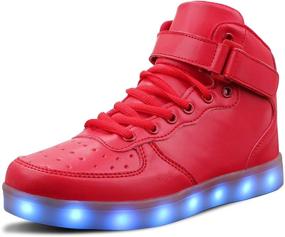 img 4 attached to Light Flashing Sneakers Toddler Boots 33 Boys' Shoes ~ Sneakers