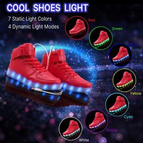 img 1 attached to Light Flashing Sneakers Toddler Boots 33 Boys' Shoes ~ Sneakers