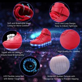 img 2 attached to Light Flashing Sneakers Toddler Boots 33 Boys' Shoes ~ Sneakers