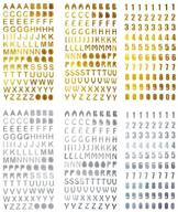 🌟 6 sheets glitter gold and silver self-adhesive alphabet letter and number journaling stickers by hyamass logo