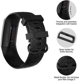 img 3 attached to Adjustable Replacement Sport Bands by Molitececool for Fitbit Charge 4/Fitbit Charge 🔗 3/Charge 3 SE - Compatible with Men and Women - Small and Large Sizes