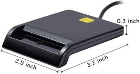 img 2 attached to 💻 Versatile USB Smart Card Reader for DOD Military Access CAC, ID, SD, Micro SD, SIM, IC Bank Cards - Windows, Mac, Linux Compatible