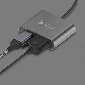 img 1 attached to 💻 Helix USBCONNECT Adapter: Seamless USB-C to HDMI and VGA Connectivity, Standard Size