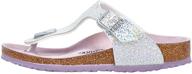 босоножки и сандалии birkenstock gizeh disco из микрофибры для мальчиков - размер 2,5. логотип