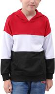 👕 stylish navins contrast colorblock patchwork sweatshirt for boys: fashionable hoodies & sweatshirts logo