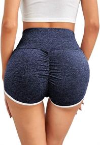 img 4 attached to Womens Workout Shorts Scrunch Leggings Sports & Fitness