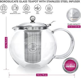 img 2 attached to 🍵 Enhance Your Tea Experience with Teabloom Two Steeping Teapot Teakettle