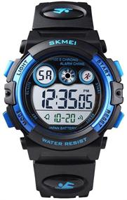 img 4 attached to Skmei Waterproof LED Light Kids Sports Watch – Multi Function Digital Wristwatches for Boys and Girls