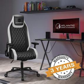 img 3 attached to Premium Dardashti Gaming Chair - Commercial Grade, BIFMA X5.1 Tested, Next-Gen Ergonomic Design, Stylish Race Car Black with White Accents PN78050359