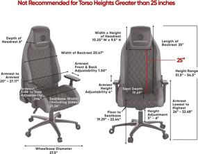 img 2 attached to Premium Dardashti Gaming Chair - Commercial Grade, BIFMA X5.1 Tested, Next-Gen Ergonomic Design, Stylish Race Car Black with White Accents PN78050359