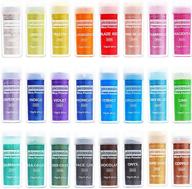 🌈 epoxy resin mica powder - vibrant 24 color shake jar set - generous 240g/8.50oz total - all-natural cosmetic grade mica pigment powder for lip gloss, makeup, soap making, bath bombs, candles, and more. logo
