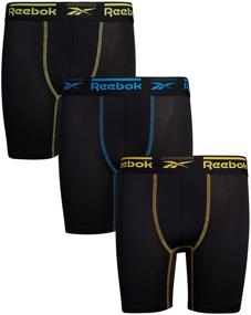 img 4 attached to Reebok Детские трусы-боксеры с длинными ножками для высокой производительности (набор из 3 штук) - Оставайтесь сухими и комфортными весь день!