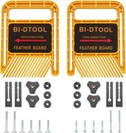 bi-dtool featherboards for woodworking safety - adjustable feather-loc for table saws, band saws, router tables, fences - extended 6.3 inch table saw featherboard pack of 2 logo